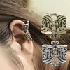 Dos Boucles D'oreilles 2PCS Mode Vintage Clip En Forme De C Punk Oreille Cartilage Manchette Sans Piercing Boucle D'oreille Hommes Femmes Géométrie Clips Bijoux