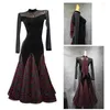 Stage Wear 2023 Standard Ballroom Dance Dress Women Black Competition Practice Sexy See-through Performence Clothes