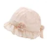 Chapeaux Dentelle Born Baby Hat Cute Cotton Kids Girl Princess Infant Toddler Bonnet Summer Sun