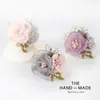 Brooches I-Remiel Korean Ribbon Fabric Brooch Corsage Flower For Women Cardigan Shawl Pin Dress Pins And Clothing Accessories