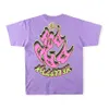 Purple T Shirts Tees Short Sleeve Tees For Men Print High-Quality T-shirts Tops Pure Cotton Hip Hop Tee