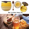 Natural Lip Balm Honey Pot Strawberry Propolis Moisturizing Hydrating Prevention Dry and Cracked Lip Scrubs Exfoliator