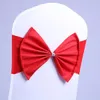 Large Bow Chair Back Flower Chairs Sashes Bows Tie Band Banquet Wedding Party Chair Cover Craft Decoration RRA893