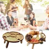 Camp Furniture Wooden Folding Picnic Table Outdoor Wine Easy Carrying Camping