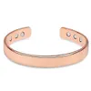Brangle unisexe Fashion Magnetic Brass Rose Gold Bangle Healing BioPyrapy Arthritis Relief Pain Relief Open332Q