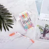 6 Colors/Set Unique Window Tip Highlighter Pen Double Head Pastel Color Midline highlighters Marker School Stationery Supplies