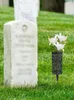 Vases Paniers de fleurs de jardin Vase creux avec trou de drainage Pierres tombales longues pointes pour tombes Décorations de cimetière Décoration