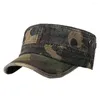 Bandanas Men Camuflage Regulowane płaskie czapki Kapelusz przeciwsłoneczny Baseball Hat Outdoor Camping Turing Słońce