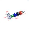 Cool Colorful Dice Style Pipes Portable Removable Filter Silver Screen Bowl Innovative Design Smoking Handpipes Hand Cigarette Holder