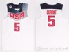 CUSTOM 2014 USA Basketball Jersey Dream Team Eleven 4 Stephen Curry 5 Thompson 6 Derrick Rose 10 Kyrie Irving James Harden Kevin Durant Nati