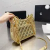 COCO Golden Diamond Решетка Кожаные сумки через плечо Круассан Кошелек Сумка на плечо Женская женская роскошная дизайнерская сумка Buc1767