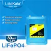 Liitokala 12V 50AH 60AH 80AH 100AH ​​120AH Pil Deep Cycle LifePo4 Şarj Edilebilir Pil Paketi 12.8V Yaşam Döngüleri 4000 Yerleşik BMS koruması ve 14.6V Şarj Cihazı