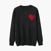 Designer Sweater Love Heart A Man Woman Lovers Cardigan Knit High Collar Womens Fashion Letter White Black Long Sleeve Clothes Pullover