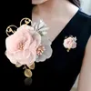 Brooches I-Remiel Korean Ribbon Fabric Brooch Corsage Flower For Women Cardigan Shawl Pin Dress Pins And Clothing Accessories