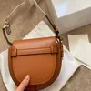 Bags Tote Women Leather Saddle Messenger Fashion Lightweight Handbag Shoulder Brown Brand Designer Crossbody Female Purses 1225238u