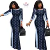 Robes décontractées Nouveau style Vêtements africains pour femmes Bazin Riche Plus Taille Real Wax Print 100% Robes en coton WY304