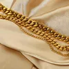 Anklets 3mm 6mm 8mm Punk Miami Cuban Chain for Women Gold Plated rostfritt stål Stapling Anklet Fotsmycken