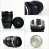 Creative 400ml Camera Lens Mug Portable Stainless Steel Tumbler Travel Milk Coffee Mug Novelty Camera Lens Double Layer Cups New