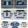 q888 Vintage Maine Black Bears Jersey 9 KARIYA 33 Jimmy Howard White Blue Stitching Hockey Jerseys
