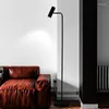 Lâmpadas de piso modernas minimalistas luminária dourada/preto/branco quarto de esgoto iluminação de metal luminidade de mármore branco LED Dimmable Dimmable