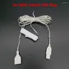 Strings 3M plug extender draadverlengingskabel USB/EU/US voor LED -snaarlichten Wedding Decoratie Garland DIY Kerstmis