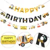 Partydekoration 2PCS Kinder Geburtstag Banner für Zeichen po requisiten Bauvorräte