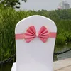 Bowknot chaise de mariage couverture ceintures élastique spandex arc chaise bande avec boucle pour les mariages banquet fête décoration accessoires DBC BH2670