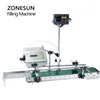 ZONESUN Tabletop Automatic Low Viscosity Liquid Filling Machine Juice Water Bottles Filler With Conveyor Belt