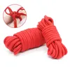 Corde de liaison en coton Sexy SM, 5/10M, jouets sexuels pour adultes, esclaves BDSM, Bondage, jeux d'entraînement de Flirt doux, jeu de rôle