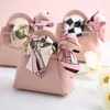 Emballage cadeau Boîte à bonbons PU Cuir Boîtes d'emballage de chocolat Baby Douche Fournitures de fête d'anniversaire Mariage Sac de faveurs de Noël