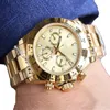Classic Mens Watch Automatic Mechanical Watch 40mm Steel Folding Clasp Business Watches Green Dial Life Waterproof Adjustable Desi329H