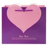 Presentförpackning 20st 14,5 7 15,5 cm mors dag kärlek papperspåse Big Heart Wedding Birthday Party Festival med handtag