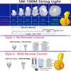 Strings 2023 Christmas Lights 5M-100M Led String Fairy Outdoor Garlands Festoon For Tree Wedding Party Holiday Garden Decoration