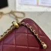 CC Cross Body Damen Goldperlen WOC Umhängetaschen Rotes Lammfell Diamant Vintage Metallbeschläge Matelasse Kette Schultermünzen Geldbörsen Luxus Designer Handtaschen Wa