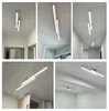 Luzes de teto Minimalista LED Long Strip Chandeliers para o corredor do corredor Varanda Entrada Decor de Decor de Decoração Criativa Moderna