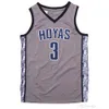 Özel NCAA Forma Mens Georgetown Hoyas Iverson College Jersey 3ai Üniversitesi Basketbol Boyut S-2XL Quick Del