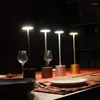 Lâmpadas de mesa Modern Creative Creative Restaurant Led Lamp Dinner Light Light Decor de iluminação recarregável para Bar El Dinning Room Dimmable