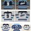 QQQ8 Vintage Maine Black Bears Jersey 9 Kariya 33 Jimmy Howard White Blue Stitching Hockey Jerseys