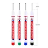 6 Pcs/Set 20mm Long Head Markers Pen Bathroom Woodworking Decoration Multi-purpose Deep Hole Marker s Red/Black/Blue Ink