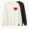 Designer Sweater Love Heart A Man Woman Lovers Cardigan Knit High Collar Womens Fashion Letter White Black Long Sleeve Clothes Pullover