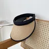 Basker Johnature Summer Sun Protection Anti-UV Korean Casual Women Hats Simple All Match Big Brim Straw Hat