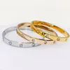 CA Tasarımcı Bilezik Lüks Marka Moda Bileklik Paslanmaz Çelik Klasik Elmas Bilezik Mücevherleri Erkekler Kadın Parti Düğün Aksesuarları Altın/Gümüş/Gül 9colo