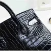 Bolsas de designer bolsas têm logotipo clássico couro de crocodilo saco de platina grande marca moda feminina bolsa versátil em forma de único