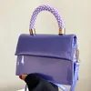 Evening Bags 2023 Luxury Designer Brand Ladies Shoulder Blue Purple Orange Handbags Ferry Clutch Patent Leather Courier