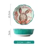 Bowls Ceramic Salad Bowl Forest Animal Design Porcelain Soup Children Kitcehn Rice Dessert Snack Mixing Kitchen Supplies
