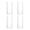 Wine Glasses 4Pcs Tall Water Drinking 250ml Highball Tumbler Rocks Glass Juice Cup Sparkling For Home Restaurants Parties