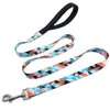 Hundhalsar Bohemiskt tryck Leash Rope Fashion Pet Supplies för liten medelhög valpkatt Färgglad tecknad serie utomhussele