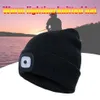 Hattar Beanie Hat USB laddningsbar stickad med ljus för utomhusfiske vandring ZJ55 Hats293v