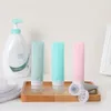 Garrafas de armazenamento 1pc Tubo de sabão de silicone Tamanho Portátil Tamanho de higieness Bottle for Loção Shampoo Recipiente cosmético recarregável