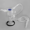 Glazen waterpijpbongs met armboom perc dubbele kamer bubbler recycler waterpijp met bandenrigs 18 mm gewricht roken accessoire